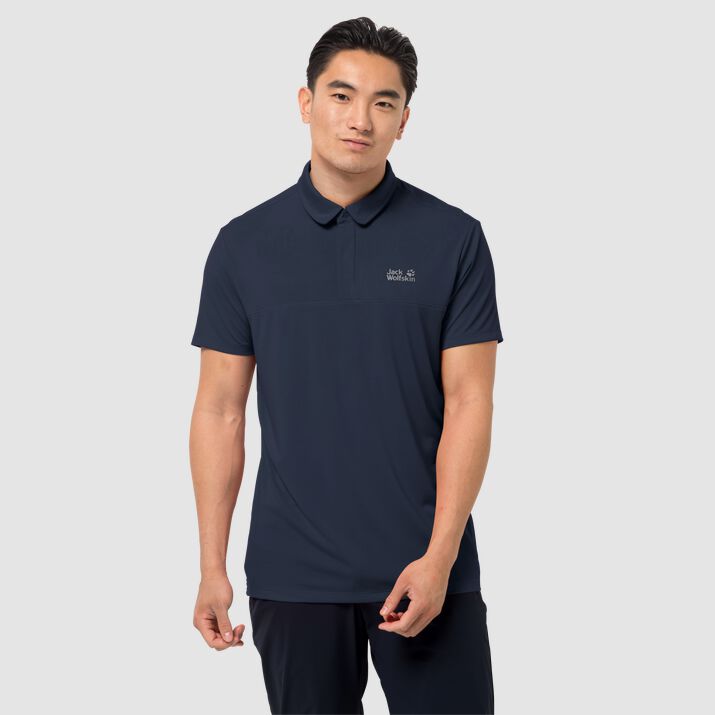 Jack Wolfskin Mens Jwp Polo Shirt Blue 451902RNF